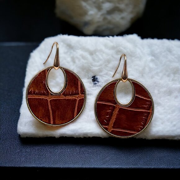 PATRICIA NASH Leather Earrings - Picture 1 of 4